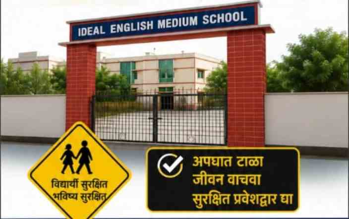 आयडियल इंग्लिश मीडियम स्कूल या शाळेला वंचित बहुजन आघाडीने केली पर्यायी प्रवेशद्वाराची मागणी